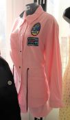 An as new Markus Lupfer Dana needle corduroy sequin patch shirt jacket in pink (UK 10 - RRP £210)