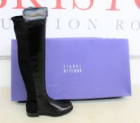 A pair of as new Stuart Weitzman black Nappa boots (EU 34.5).
