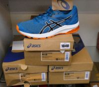 Three pairs of kids Asics GT-1000 GS trainers (UK 2.5, 3.5, 5.5).