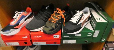 Four pairs of as new Puma trainers; LQD Cell Optic XI (UK 7.5), NRGY Star MultiKnit (UK 9.5), LQD