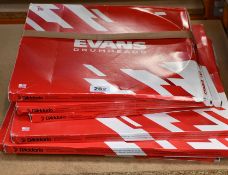 Six as new Evans EC2S Clear SST Drumheads (3 x 16