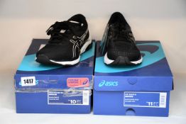 Two pairs of women's as new Asics trainers; Gel-Pulse 12 (UK 8) and GT-2000 8 (UK 9).