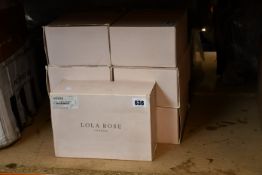 Seven Lola Rose jewellery treasure boxes.