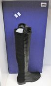 A pair of women's boxed as new Stuart Weiztman 5050 Knee High Boots black nappa (34.5).