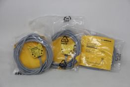 Three as new Turck inductive proximity sensors (Ni4-DS20-2AP6X2, 165022).