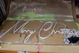 An as new Neons 'Merry Christmas' light-up sign.