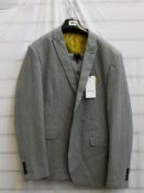 An as new Lindbergh White suit in blue check (Size EU 58 - RRP £190).