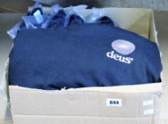 Twelve as new Deus Ex Machina Strata heavyweight back print long sleeve tops in black (Assorted