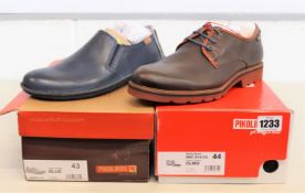 Two pairs of as new Pikolinos shoes; Santiago (EU 43) and Bilbao (EU 44).