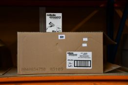 Forty boxes of ten Gillette Mach3 Turbo razor blades (4 pack).