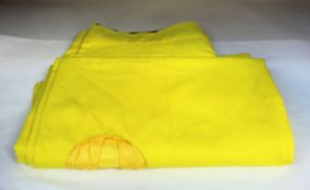 A pair of as new Raf Simons workwear pants in yellow with pocket holes (Size 46? - Dirt mark to
