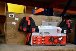 Four sets of four as new Bessey One-Handed Clamps.