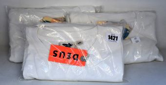 Five as new Deus Pushin Daisies heavy T-shirts vintage white (5 x XXL).