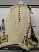 An as new Petar Petrov Catia printed silk twill sleeveless top with draped side details and light