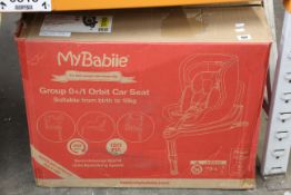 A My Babiie Group 0+/1 Orbit (Spin) Car Seat (Suitable from birth to 18kg).