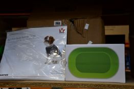 A quantity of Buster dog products to include Buster body suits, Incredibowl for long eared dogs