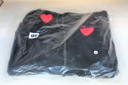 An as new Natasha Zinko Duo embroidered hooded sweatshirt (S - RRP $152) (Please note the holes/