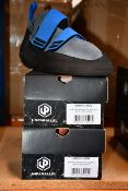 Two pairs of as new Unparallel Engage VCS rock climbing shoes (UK 6.5).