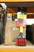 Ten boxed as new Charbroil Cool Clean Red Bristle Nylon Grill Brushes.