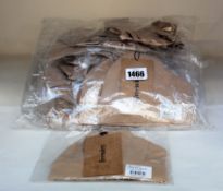 Approximately twenty as new Freerider Co. Organic Cotton Triangle Maternity Bras in taupe (M).