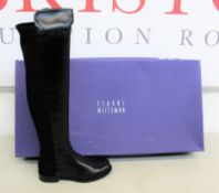 A pair of as new Stuart Weitzman black Nappa boots (EU 35).