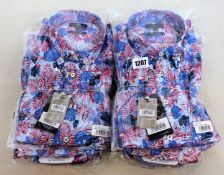 Six as new Hatton-Fynch thistle big flower shirts (3 x L, 3 x XL - RRP £70 each).