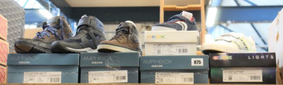 Five pairs of boxed as new Geox shoes/trainers - Flexyper B (UK 5), J Mattias B (UK Kid's 11.5), J