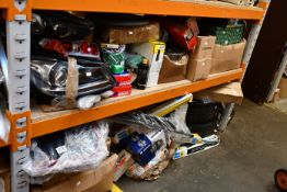 A large quantity of automotive parts and related items.