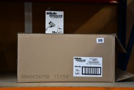 Forty boxes of ten Gillette Mach3 Turbo razor blades (4 pack).