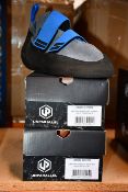 Two pairs of as new Unparallel Engage VCS rock climbing shoes (UK 7.5).