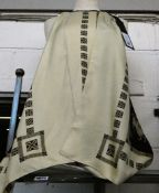 An as new Petar Petrov Catia printed silk twill sleeveless top with draped side details and light