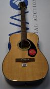 A boxed as new Fender CC-60S Concert acoustic guitar (Natural NW).