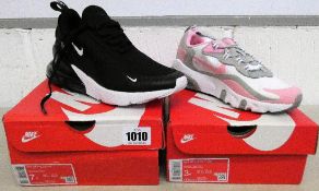 A pair of as new Nike Air Max 270 (UK 6) and a pair of as new Nike Air Max 270 RT (UK 2.5).