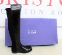 A pair of as new Stuart Weitzman black Nappa boots (EU 35).