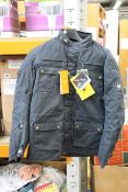 An as new Merlin Yoxall ll navy wax jacket (2XL).