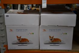 Thirteen boxed ICare-Pet digital scales (Model No SNO-PSO1).