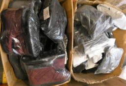 Two boxes of synthetic & faux fur rubber sole boots in various sizes and colours (Approximately 40