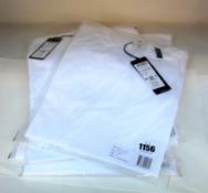 Seven as new G-Star white round neck T-shirts (4 x L, 2 x XXl, 1 x S).