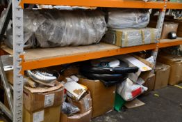 A shelf of industrial miscellaneous and related items.