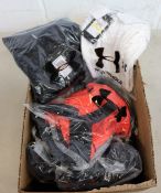 Eight men's as new assorted Under Armour sports polo tops assorted sizes and colours.