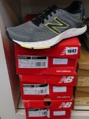 Three pairs of as new New Balance M680RG6 trainers (UK 10).