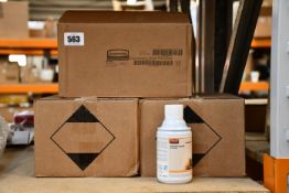 Thirty-six as new Rubbermaid standard aerosol air neutraliser (243ml).