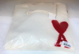 A men's as new AMI Alexandre Mattiussi Off-White Ami De Coeur Turtleneck (M).