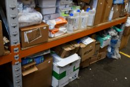 A large quantity of medical and related items.