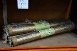 Five rolls of Curtis Damask Wallpaper by Thibaut (839-T-7601, double rolls).