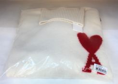 A men's as new AMI Alexandre Mattiussi Off-White Ami De Coeur Turtleneck (M).
