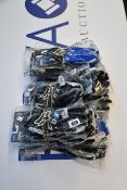 Eighteen pairs of men's as new Fox Racing Dirtpaw Gloves in black and blue (Various sizes).