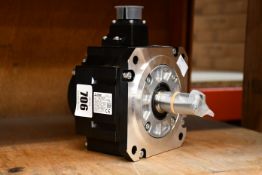 A Mitsubishi Electric Servo motor (Some damage to plastic casing) (Model: HG-SN52JK).