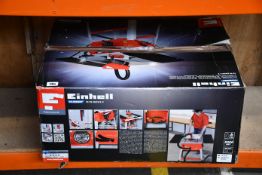 A boxed pre-owned Einhell Classic TC-TS 2025/1 U bench saw.