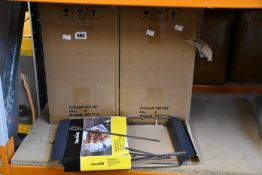 Twelve Char-Broil premium skewer and rack sets.